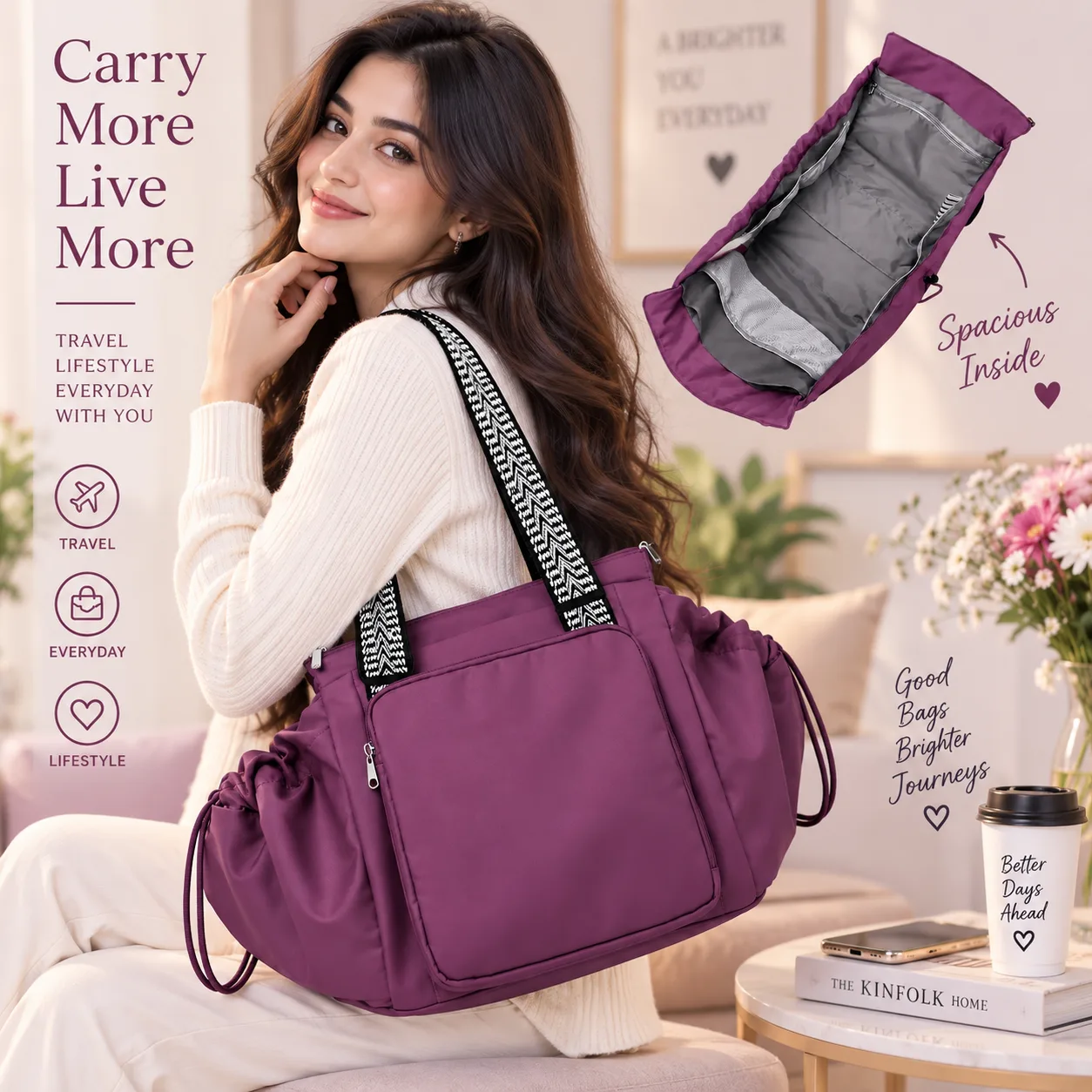Multi-Function Mommy Bag(Purple)