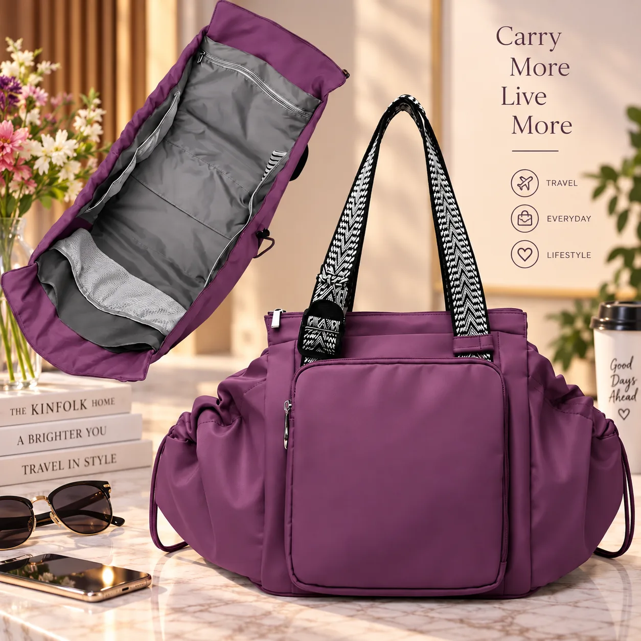 Multi-Function Mommy Bag(Purple)