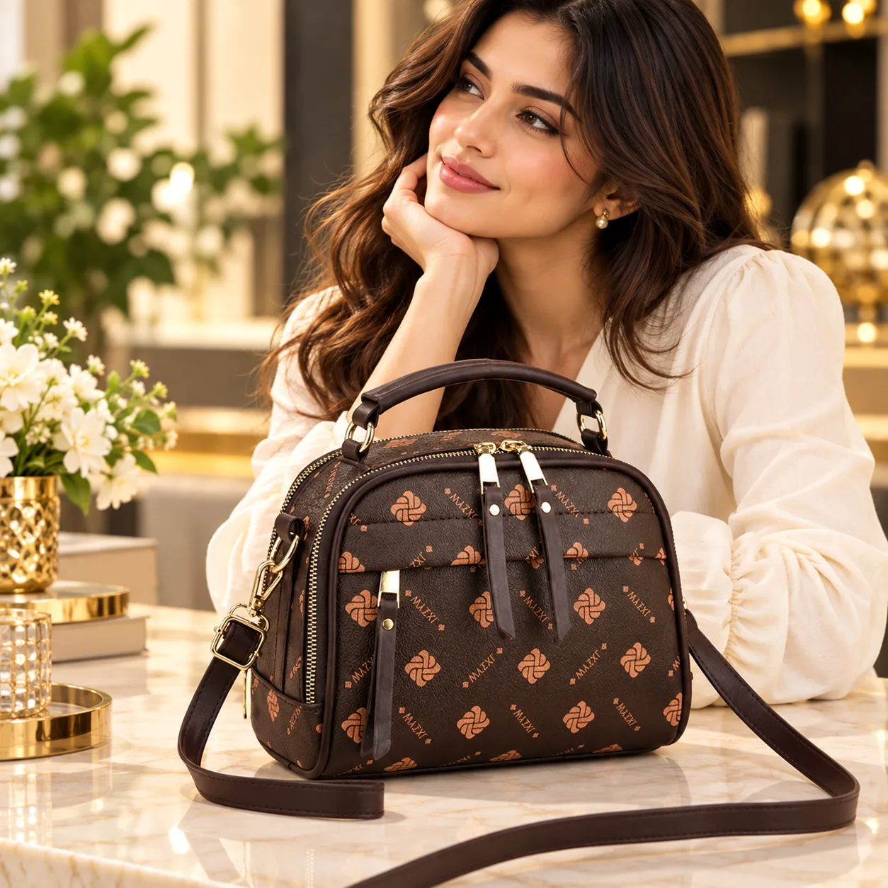 Ladies Hand Designer Bags PU Handbags