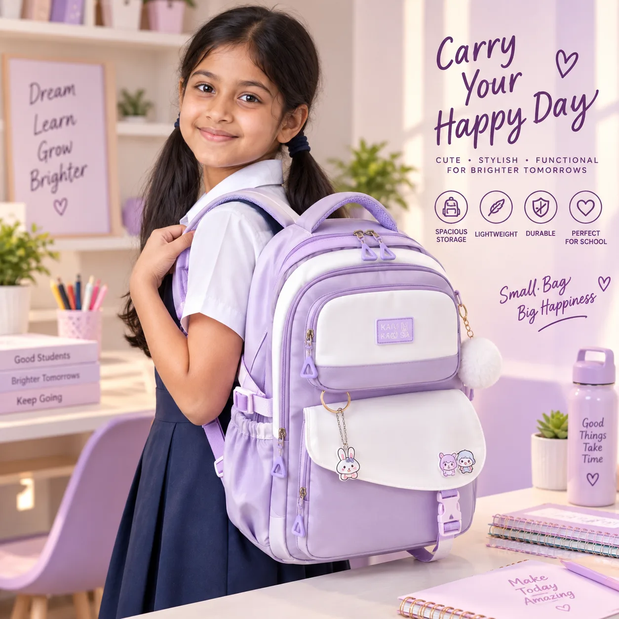Cute School Bag (Purple)