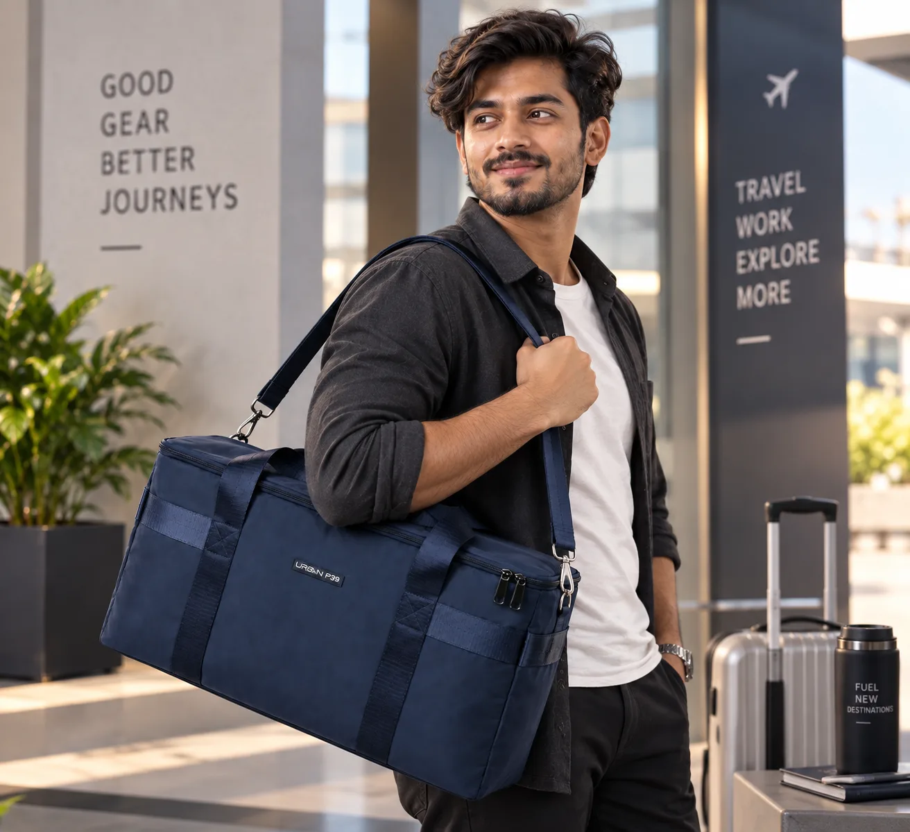 Urban P39 Premium Travel Tote Bag(Blue)
