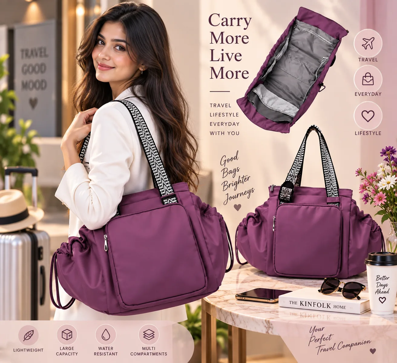 Multi-Function Mommy Bag(Purple)